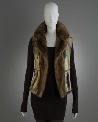 Embroidered Fur Gilet