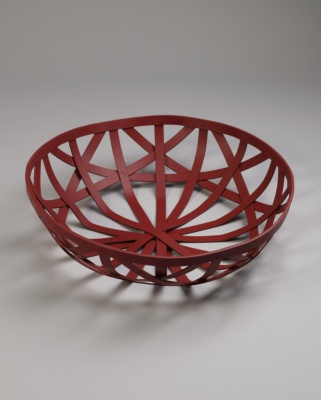 Red Leather Basket