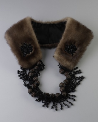 Embroidered Mink Neckpiece