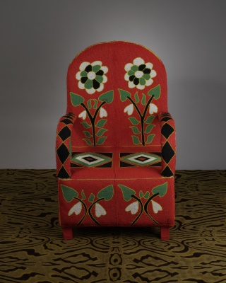 African Beaded Armchair