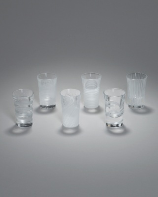 Six Crystal Shot Glasses