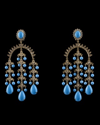 Diamond Turquoise Earrings