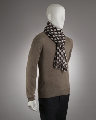 Check Cashmere Scarf