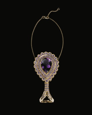 Amethyst Teardrop Ring