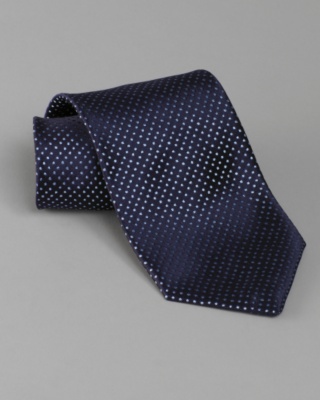 Navy Silk Dotted Tie
