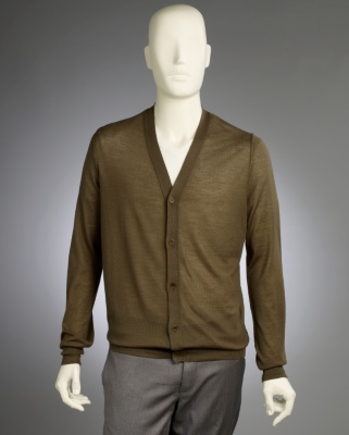 Olive Cashmere Cardigan
