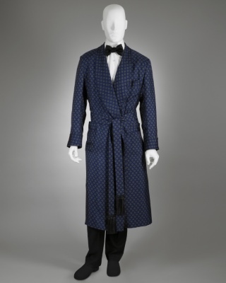 Blue Silk Lounge Robe