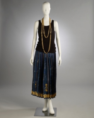 Pleated Silk Skirt