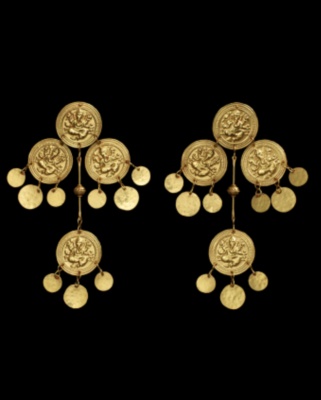 Ganesh Gold Earrings