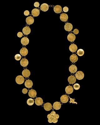 Indian Gold Disc Necklace