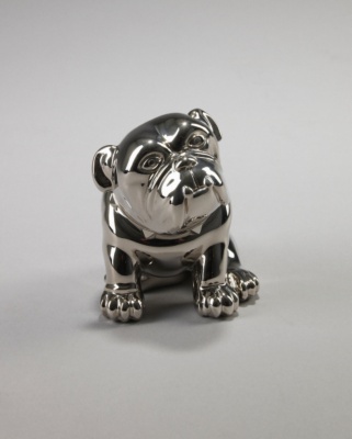 Silver Bulldog Paperweight