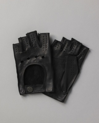 Black Leather Driving Gloves