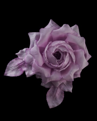 Mauve Silk Rose Brooch