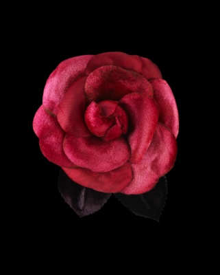 Velvet Camelia Brooch