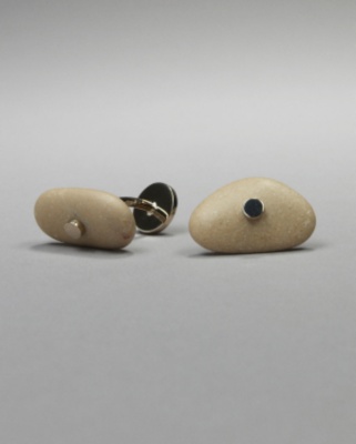 Gold Pebble Cufflinks