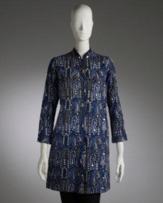 Royal Blue Paisley Coat