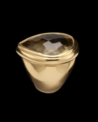 Teardrop Citrine Ring