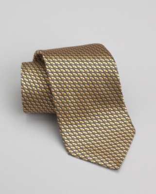 Hokusai Gold Silk Tie