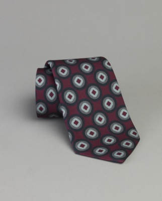 Damson Diamond Dot Tie
