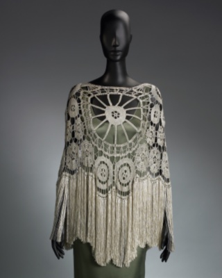 Ivory Flower Poncho