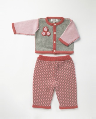Pink Cardigan Ensemble