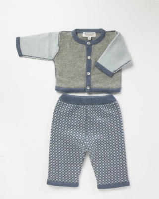 Blue Cardigan Ensemble