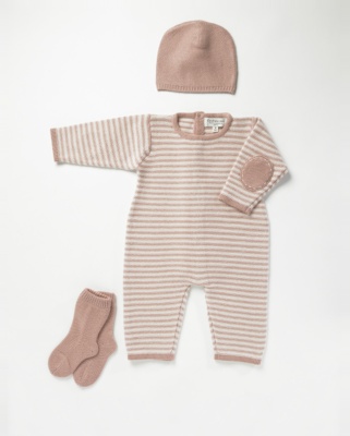 Dusky Pink Patch Romper Set