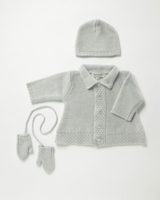 Snowy Blue Cardi Set