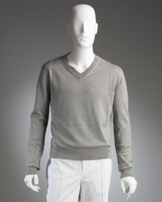 Gray Fold V-Neck