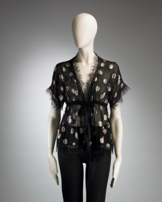 Gold Dot 1970s Blouse