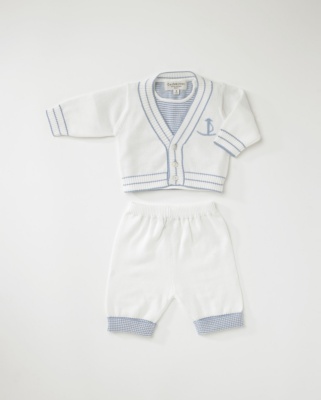 White and Blue Yachting Suit