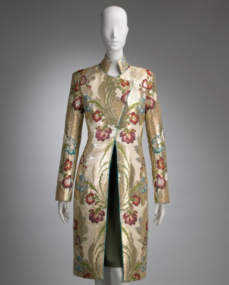 Gold Floral Silk Coat