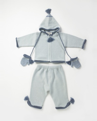 Blue Pom-Pom Suit