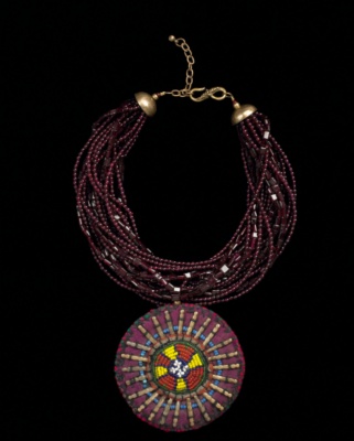 Garnet Sun Necklace