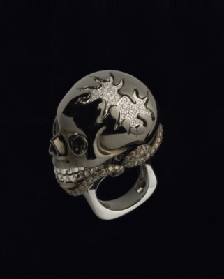 Lydia Courteille Collection - Diamond Skull Ring: CoutureLab.com from couturelab.com