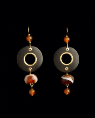 Agate Pendant Earrings