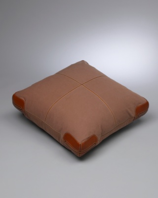 Leather Cross Floor Cushion