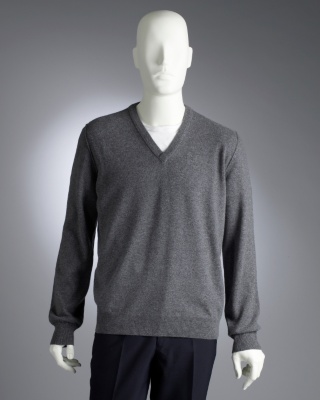 Gray V-Neck Sweater