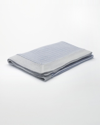 Blue Striped Baby Blanket