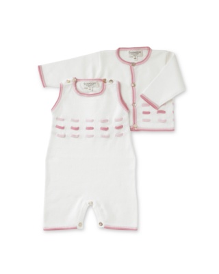 Pink Weave Romper Set