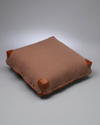 Buttoned Canvas Floor Cushion
