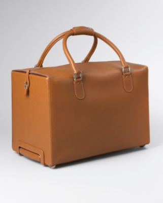 Cognac Leather Pilot Trolley