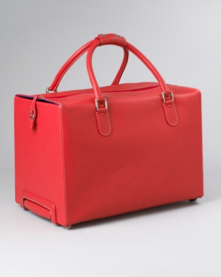 Red Leather Pilot Trolley