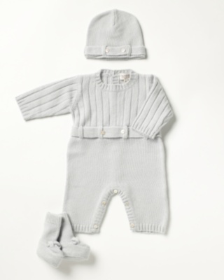 Blue Belted Romper Set