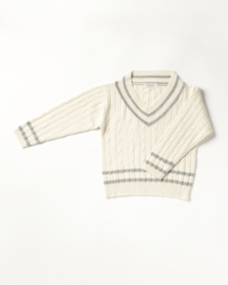 Gray Trim Cricket Sweater