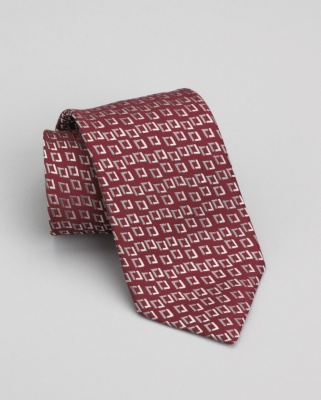 Burgundy Tribal Silk Tie