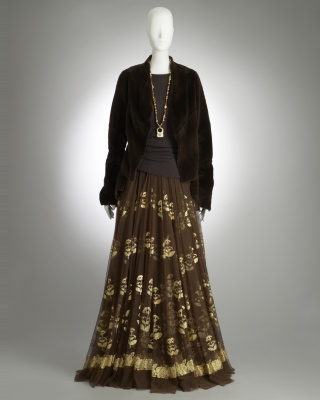 Gold Leaf Tulle Skirt